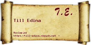 Till Edina névjegykártya